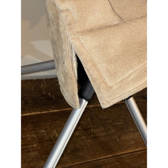 Vintage St. John's Bay Washable Tan Leather Suede & Faux Shearling Fur Coat- Lar - Picture 5 of 16